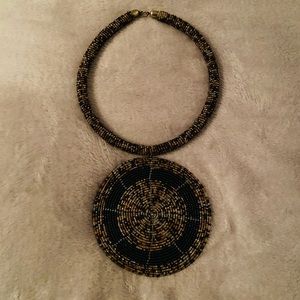 African hand beaded necklace